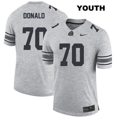 Youth NCAA Ohio State Buckeyes Noah Donald #70 College Stitched Authentic Nike Gray Football Jersey UV20C71PU